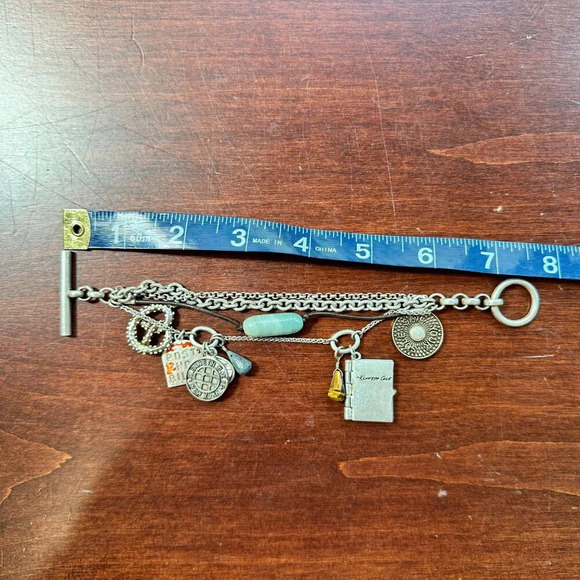 KENNETH COLE New York Silver Tone Toggle Charm Bracelet - Picture 6 of 11